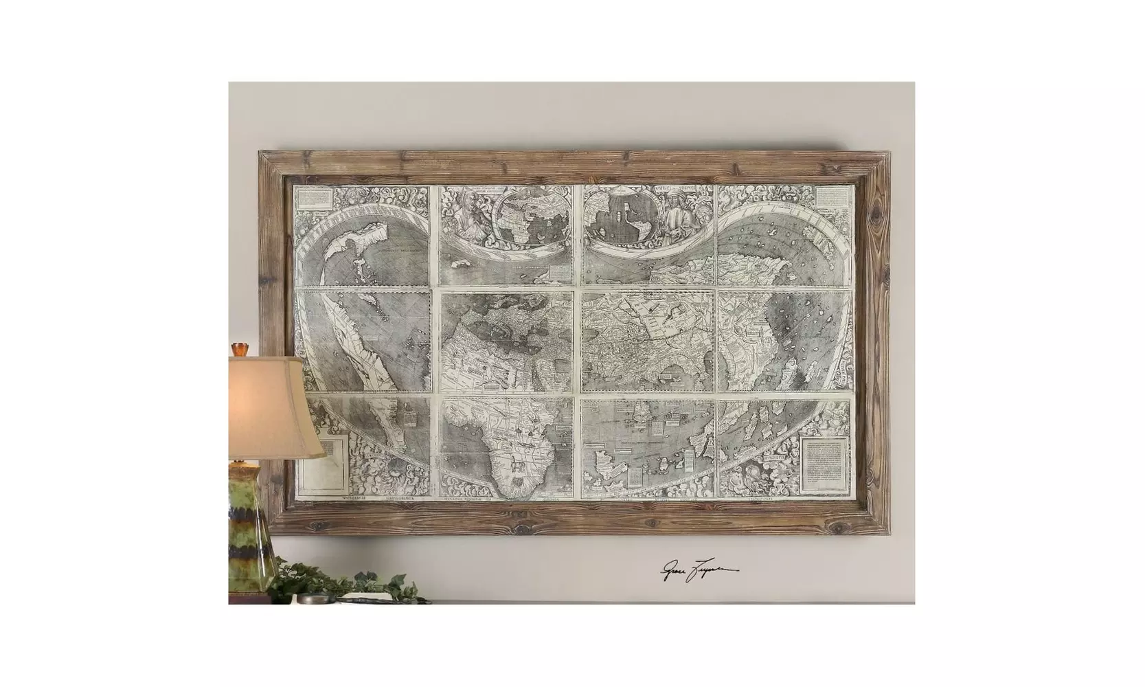 Uttermost Treasure Map Framed Art - Second Medium