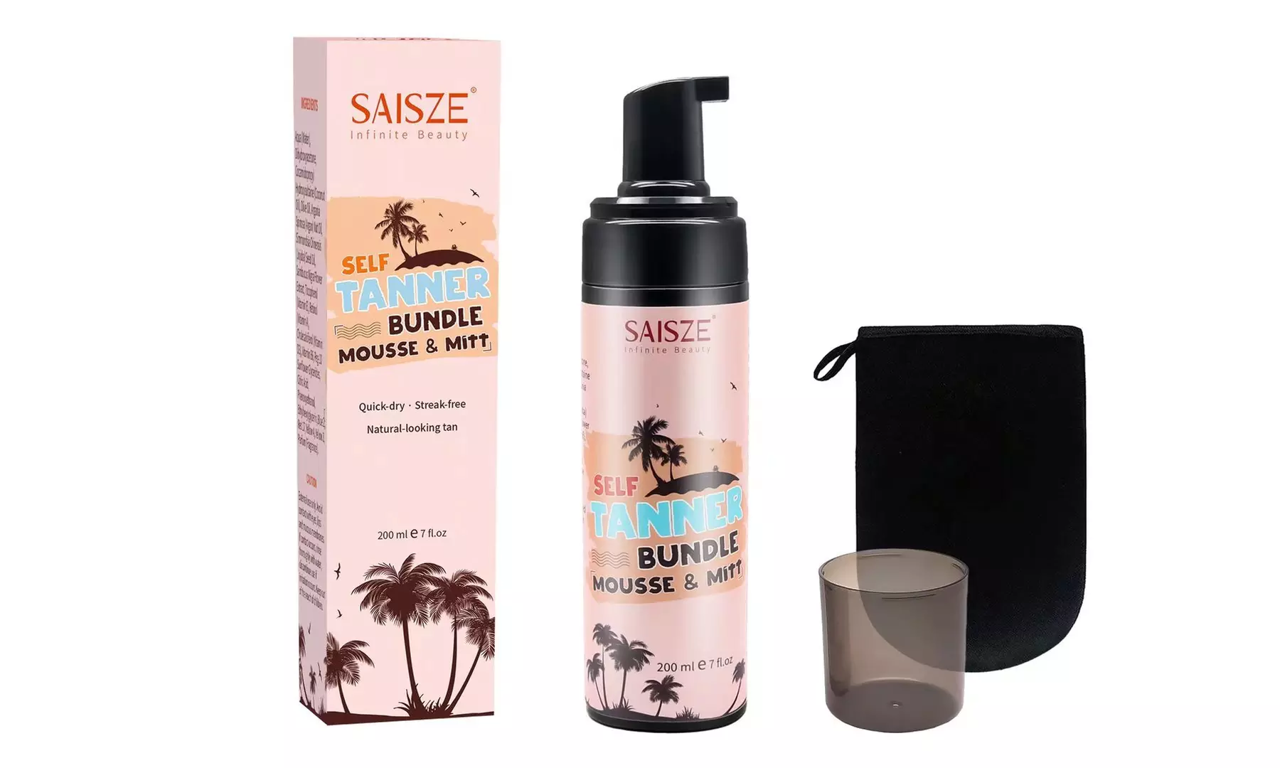 Self Tanner Kit Natural Sunless Tanning Moussee with Mitt Applicator 7 fl.oz. - Primary Image