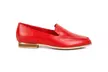 Richelli Metallic Sling Detail Loafers In White & Red - Second Medium