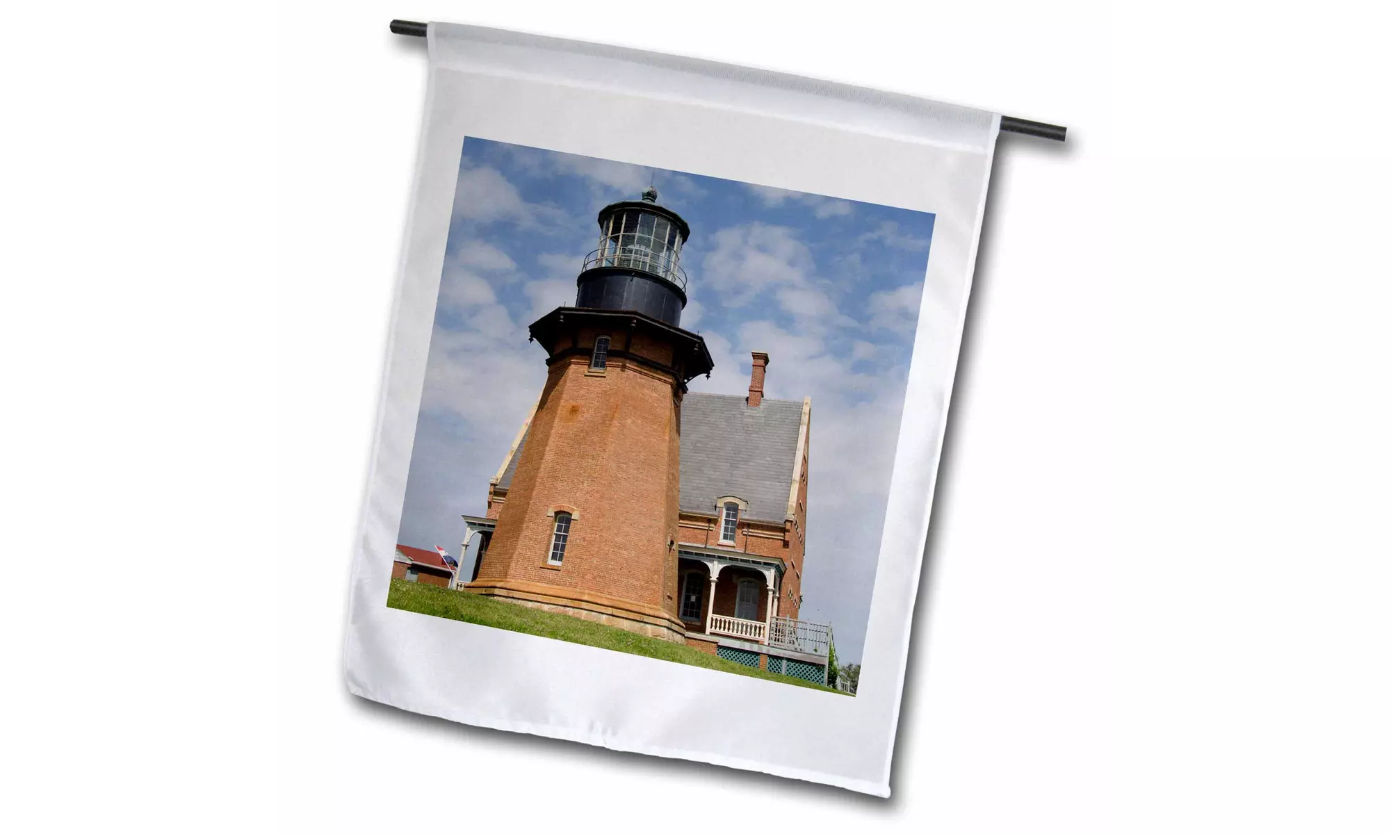  Garden Flag Rhode Island, Block Island, Mohegan Bluffs, Southeast Lighthouse.  - Primary Image