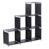 Image 1: Multifunctional Assembled 3 Tiers 6 Compartments Storage Shelf
