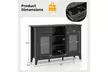 Costway Sideboard Buffet Cabinet with 2 Drawers 2 Doors 3 Open Compartments - Second Medium