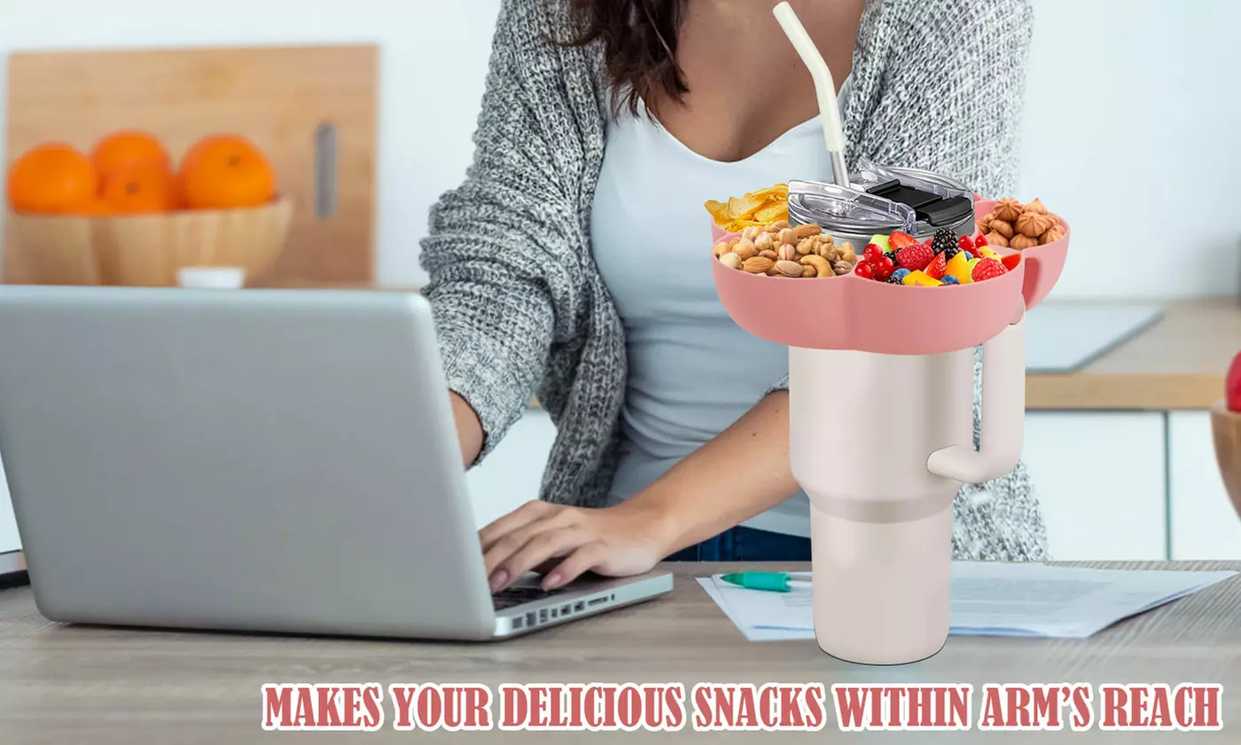 Silicone Reusable Stanley Cup Snack Tray for Stanley 40 Oz Tumbler
