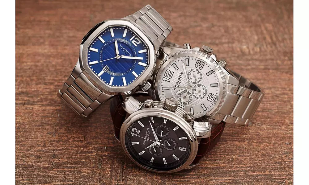 Men's Akribos XXIV Mesh Multi-Function and Classic Timepieces - Primary Image
