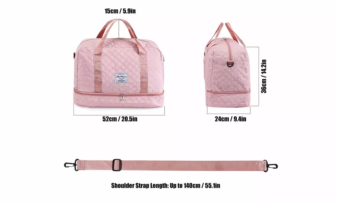 Travel Duffel Bag Weekender Bags Carry On Overnight Bag with Shoe Compartment