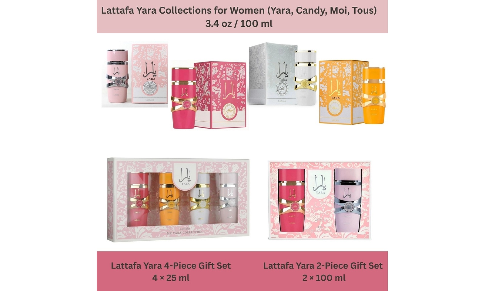 Lattafa Yara Collections for Women (Yara, Moi, Tous, Candy)
