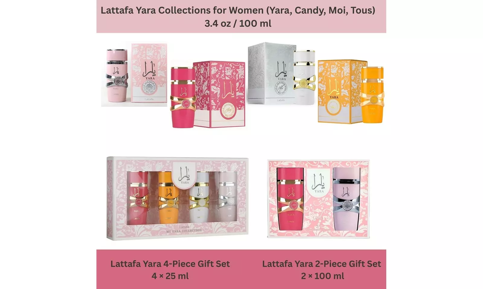 Lattafa Yara Collections for Women (Yara, Moi, Tous, Candy)