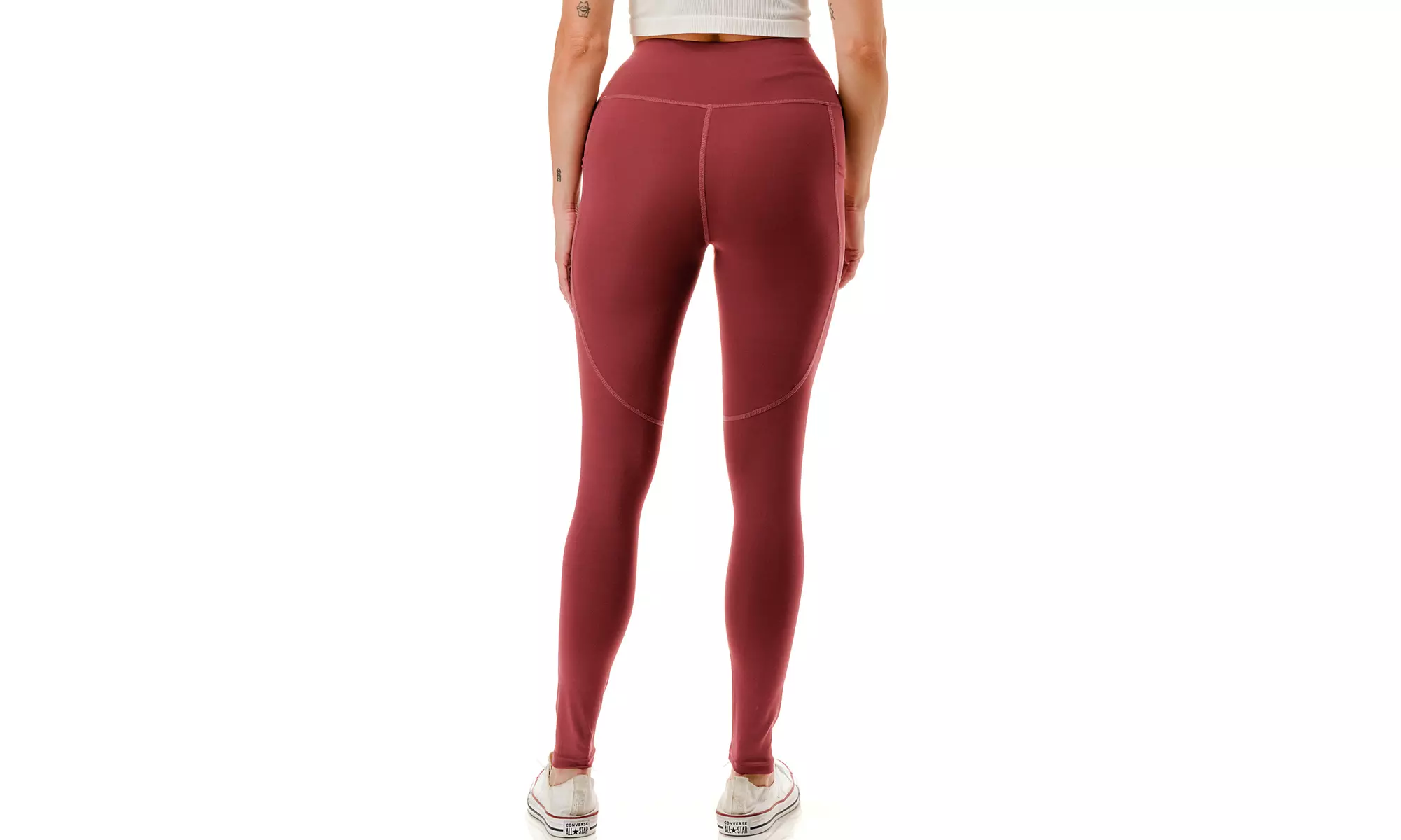 Women's High Waist Active Yoga Slimming Workout Leggings With Tech Pockets S-3XL