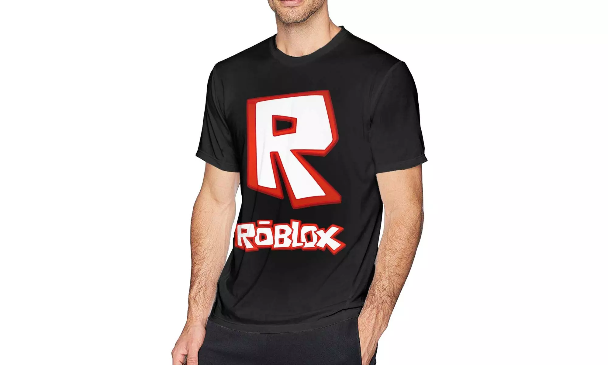 Newfood Ss Roblox Video Game Men's Short Sleeve T-Shirt Black - Primary Image