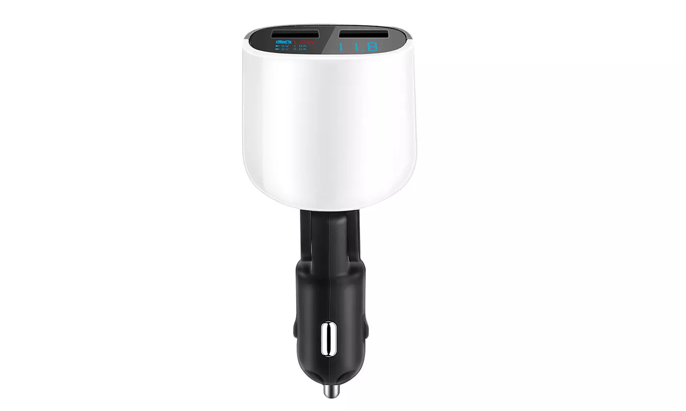 iMounTEK Dual USB Car Charger 17W 3.4A Cigarette Lighter Charger w/ LED Display - Second Medium