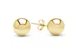 Jewelonfire Large 10mm Ball Stud Earrings in Sterling Silver 31563 - Second Medium