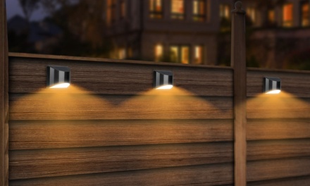 SolarEK LED Solar Powered Step Stair Deck Fence Lights (4-Pack) | Groupon