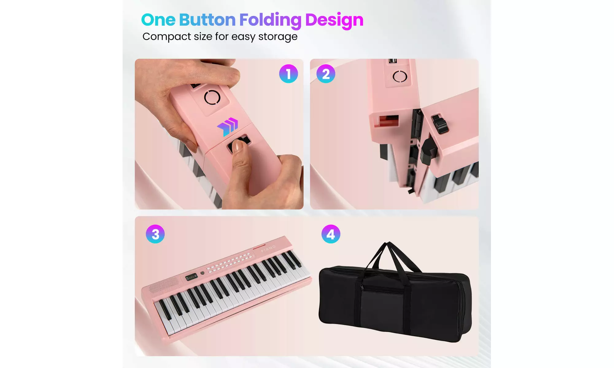Costway 88 Key Folding Piano Keyboard with Wireless MIDI Dual Speakers