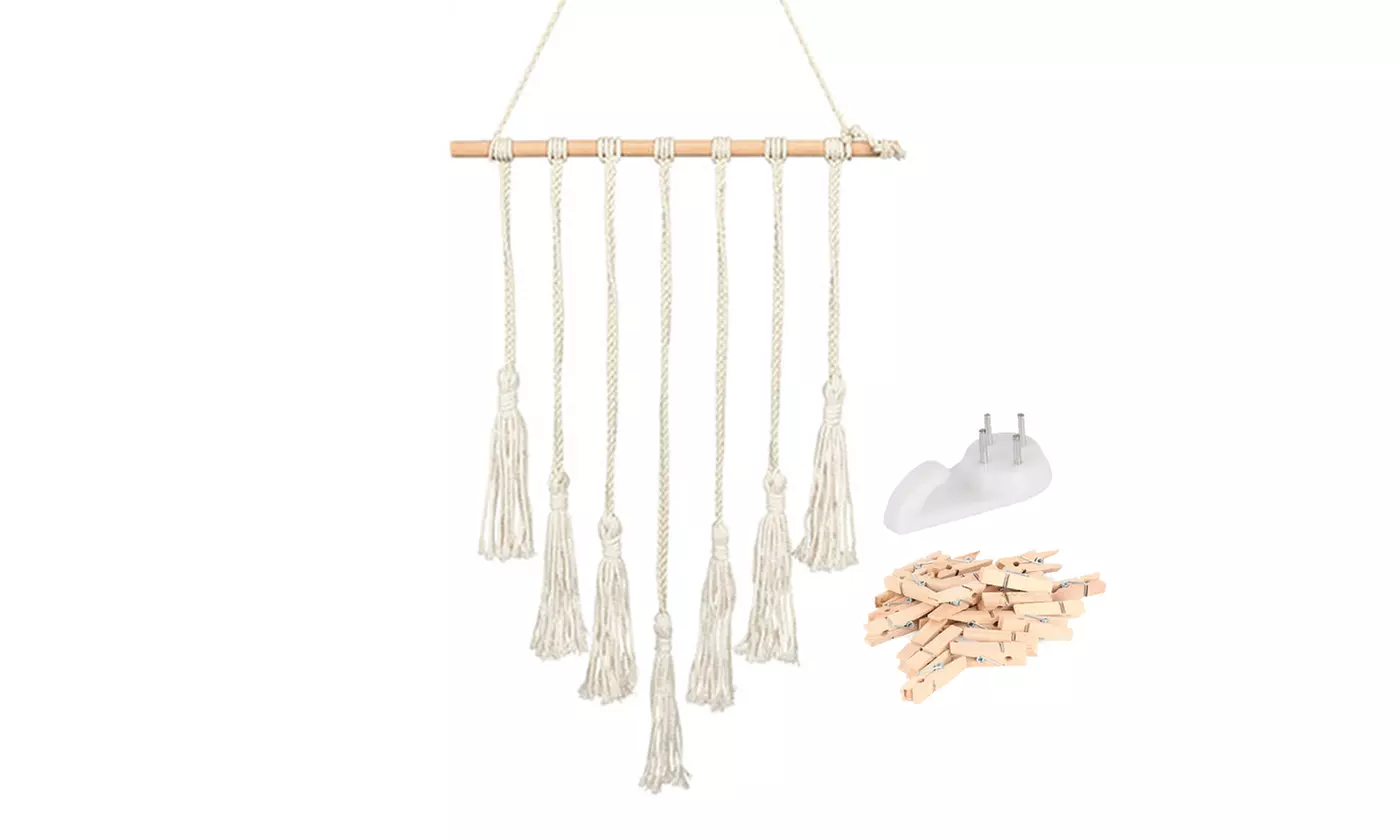 Macrame Star Moon Dream Catcher Boho Wall Hanging Ornament