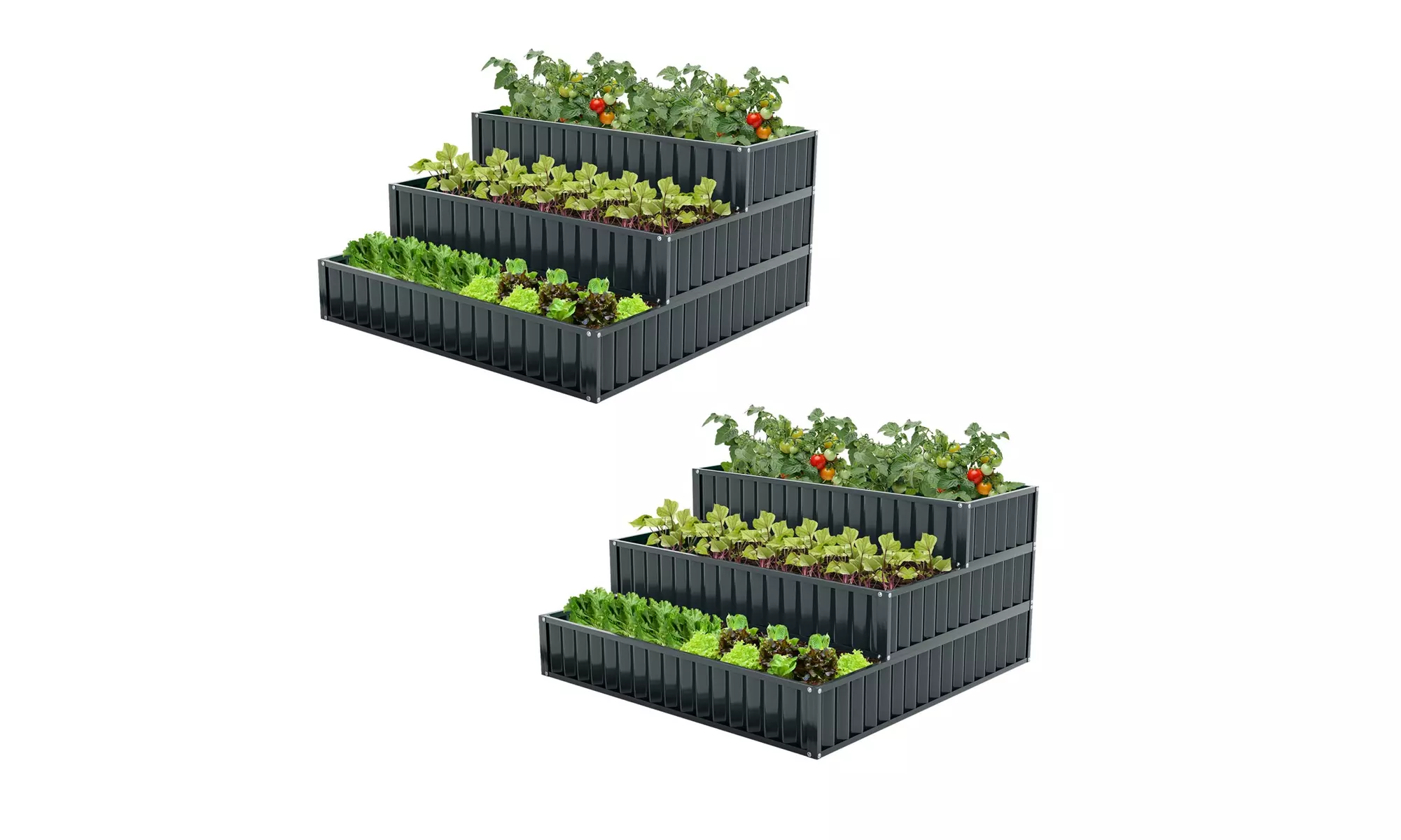 One or Two Costway Three-Tier Raised Garden Beds