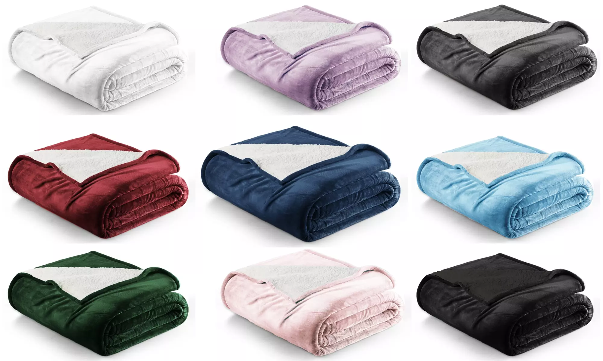 Ultra-Soft Velvet Plush Reversible Sherpa Blanket - Primary Image