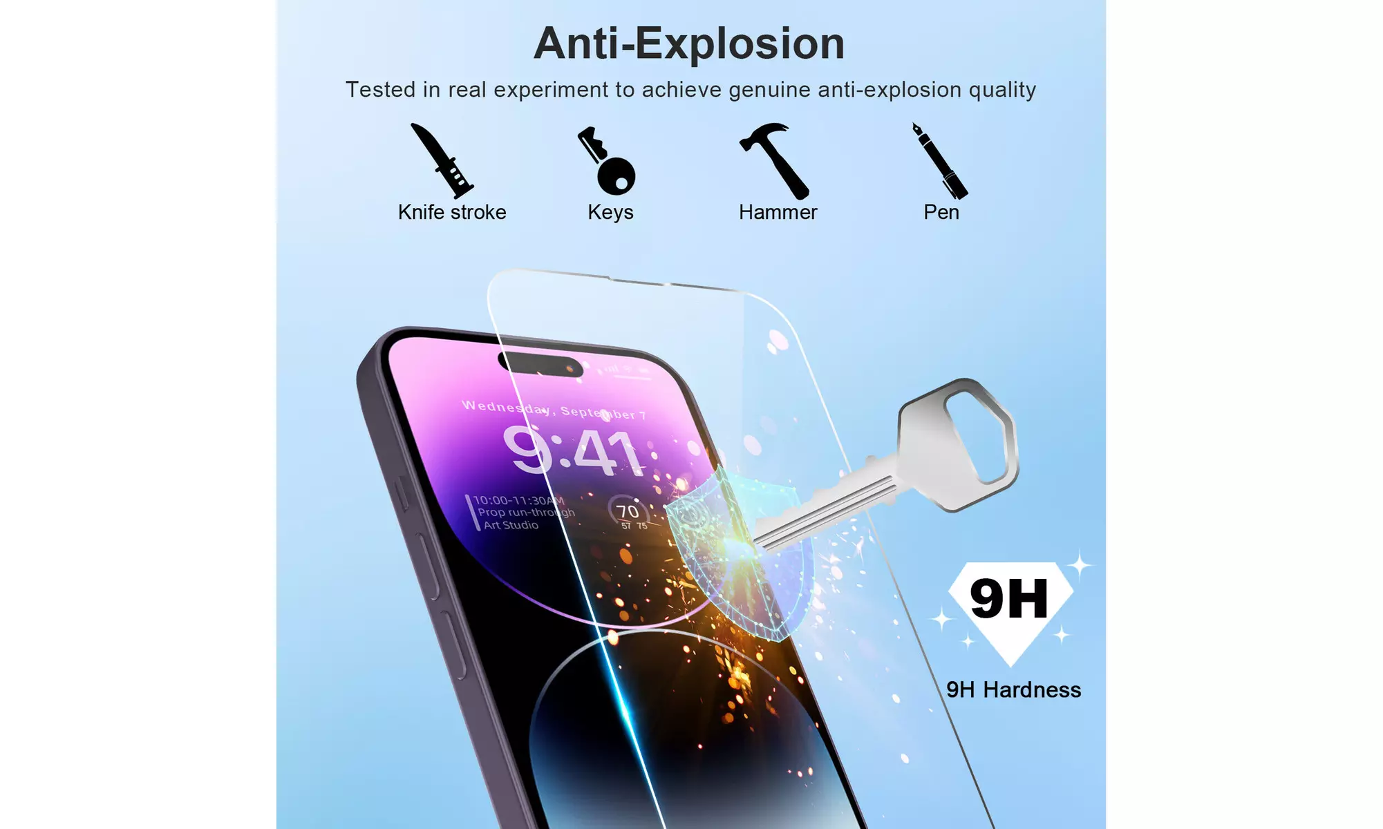 (2 Pack) Tempered Glass Screen Protectors For Apple iPhone 14 Pro Max/14 Plus