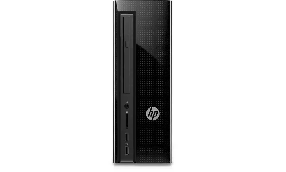 HP 260-A010 Slimline Desktop PC with 1.6GHz Intel Pentium J3710 Processor, 4GB RAM, and 1TB Hard Drive (Mfr. Refurb.) - Primary Image