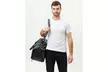 Weekender Duffle Bag with Separate Shoe Compartment - Faux Leather Travel Bag - Second Medium