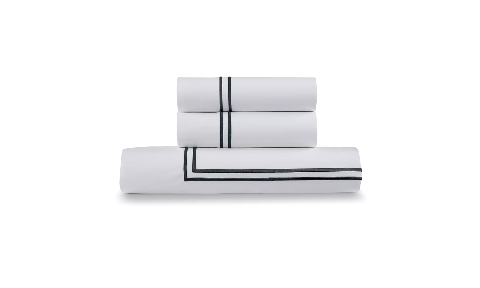 100% Cotton Percale 3 Piece Duvet Set with Satin Stitching - Primary Image