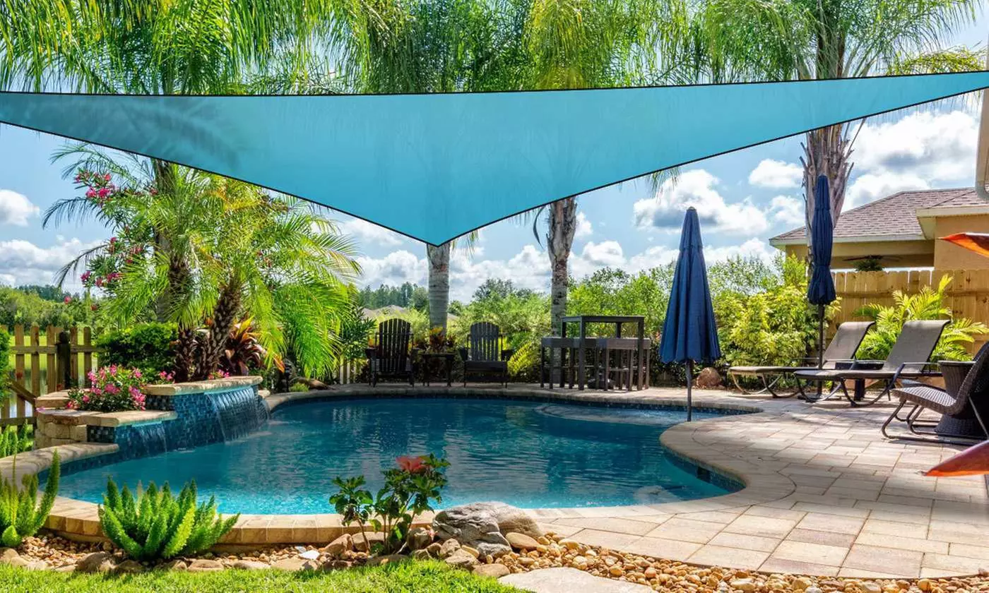 iMounTEK Triangle Sun Shade Sail Top Canopy UV Block Outdoor Awning Shelter