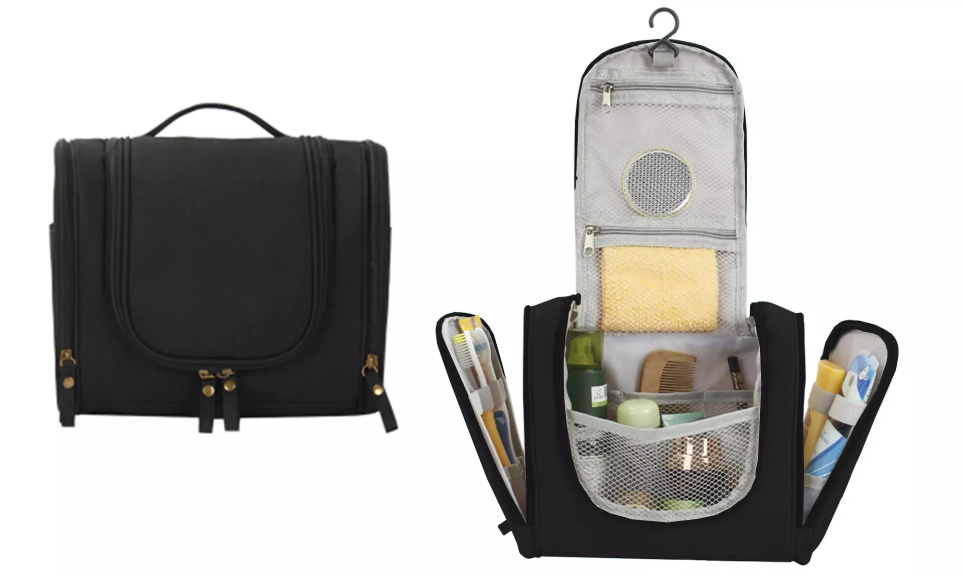 Waterproof Hanging Travel Makeup and Toiletry Bag and Organizer - Image 4
