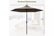9ft. Patio Umbrella Solar LED Lights Steel Tilt with Crank - Second Medium