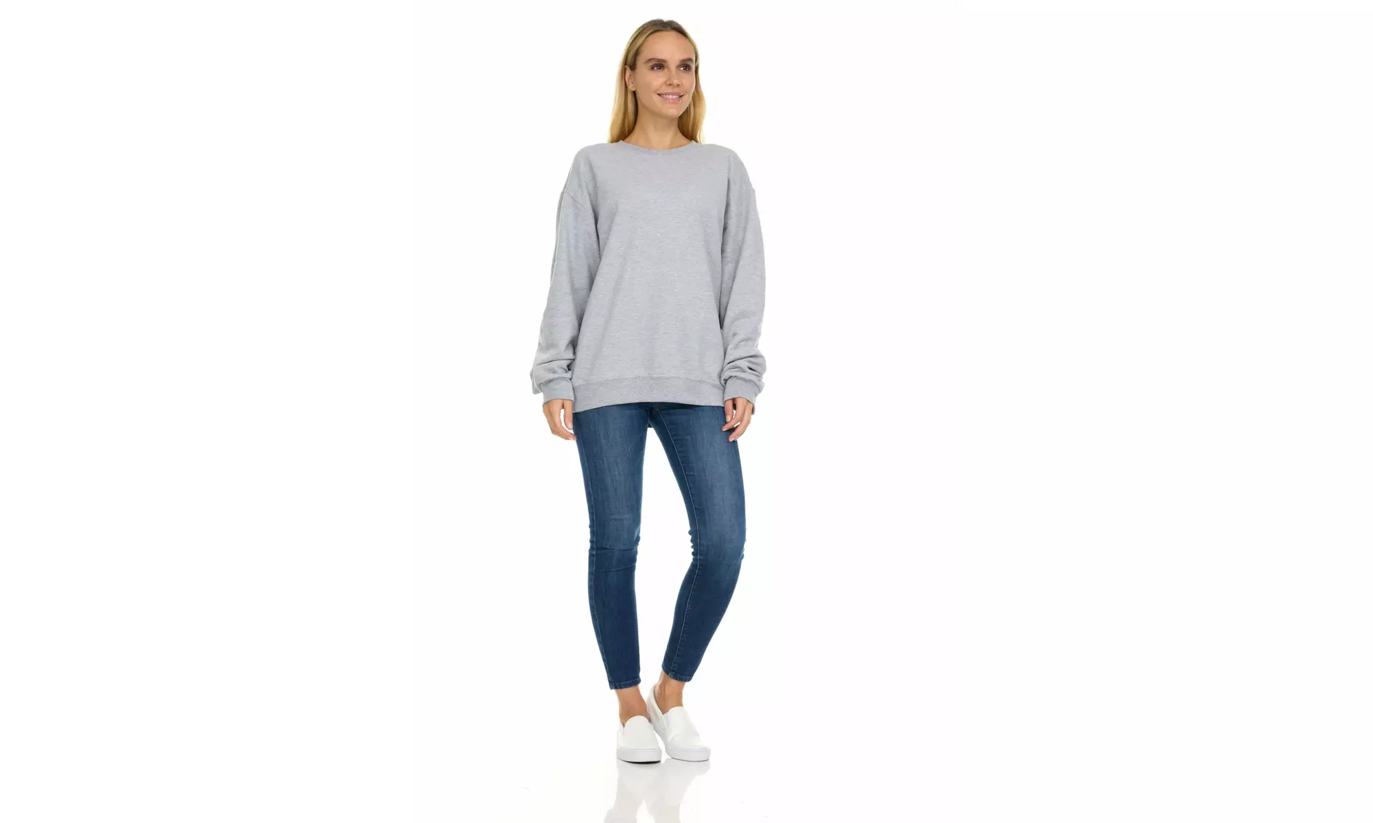 BILLIONHATS 3 Pack Womens Oversized Crew Neck Sweatshirt