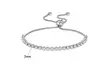 4mm/3mm Vintage Clear CZ Stone Women Trendy Adjustable Chain Jewelry - Second Medium