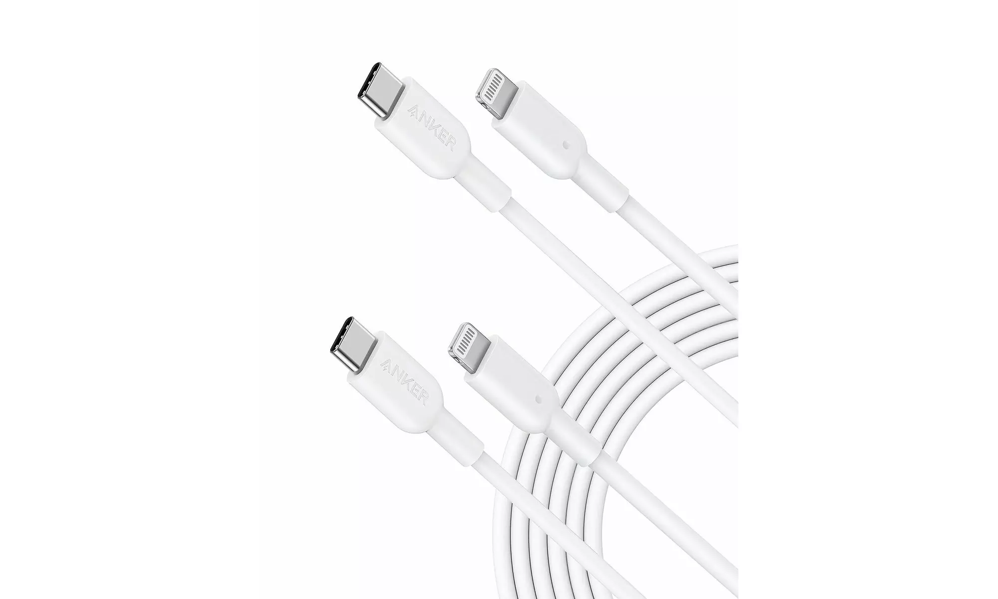 2X Anker USB C to Lightning Cable 1M Apple MFi-Certified for iPhone 13/12/11  - Primary Image