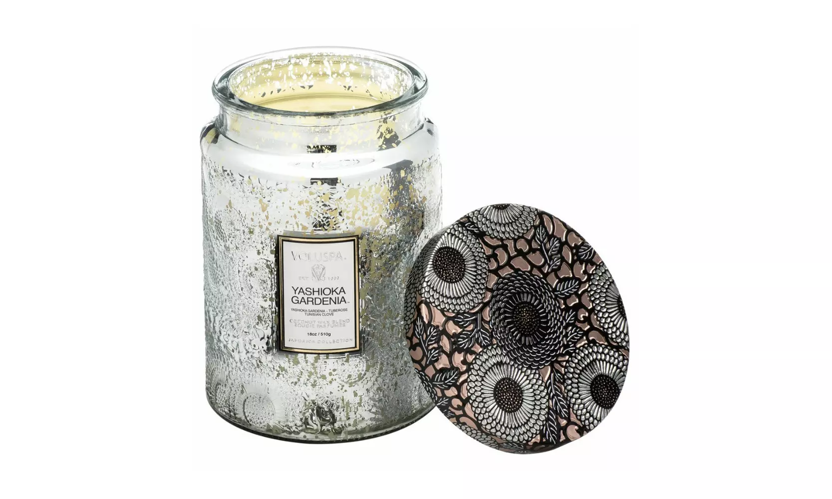 Voluspa Yashioka Gardenia Large Glass Candle 100 hour (18 oz / 510 g) - Second Medium