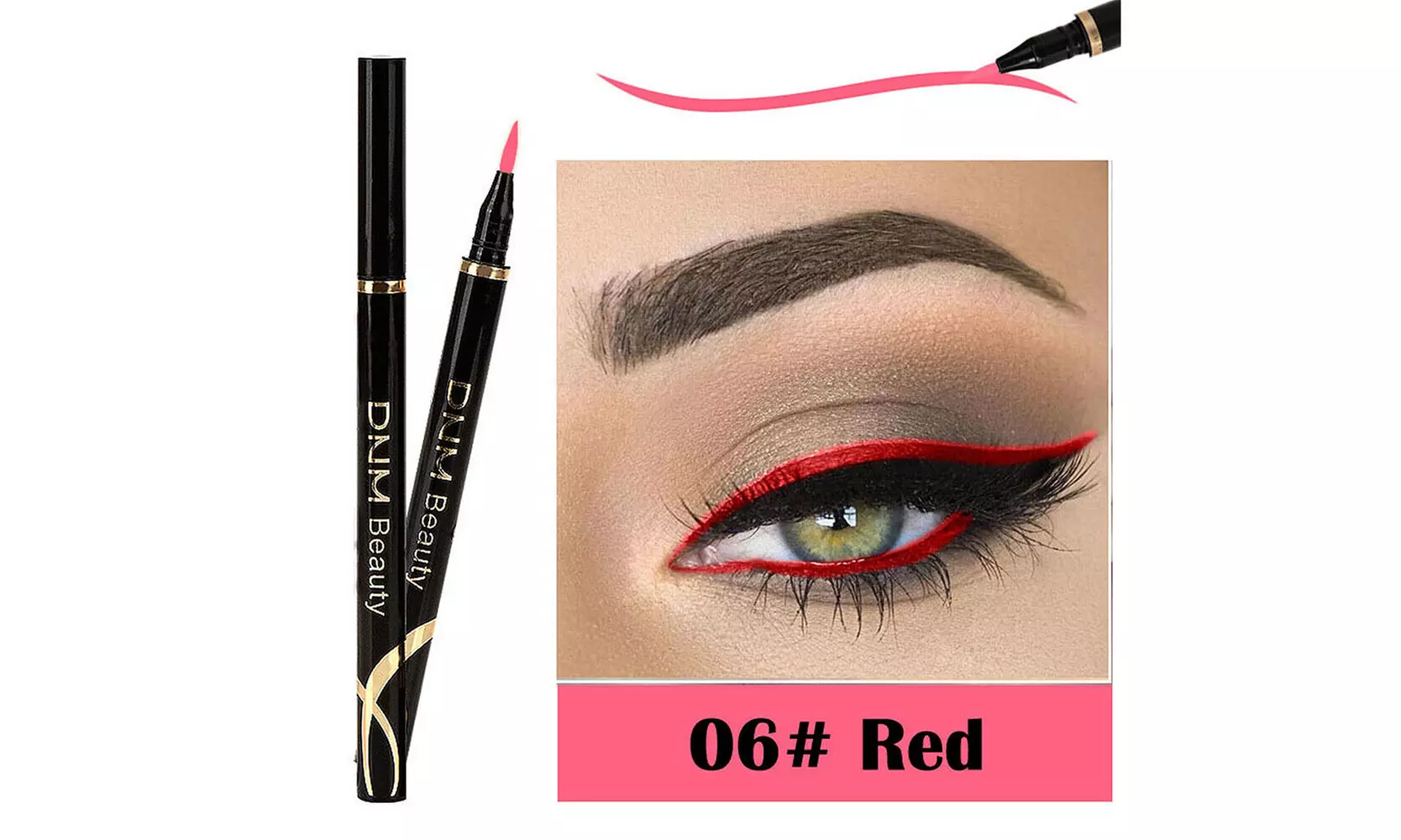1-2 Pack Colorful Eyeliner Waterproof Long Lasting Liquid Eye Liner Pen Tool