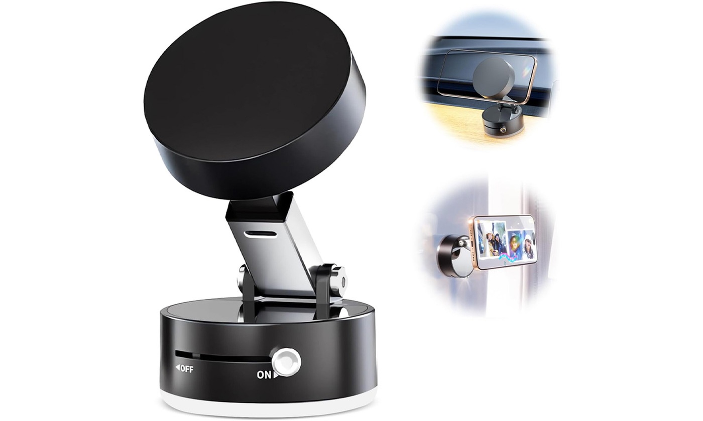 2025 Upgraded Vacuum Magnetic Suction Phone Holder: Foldable and Retractable