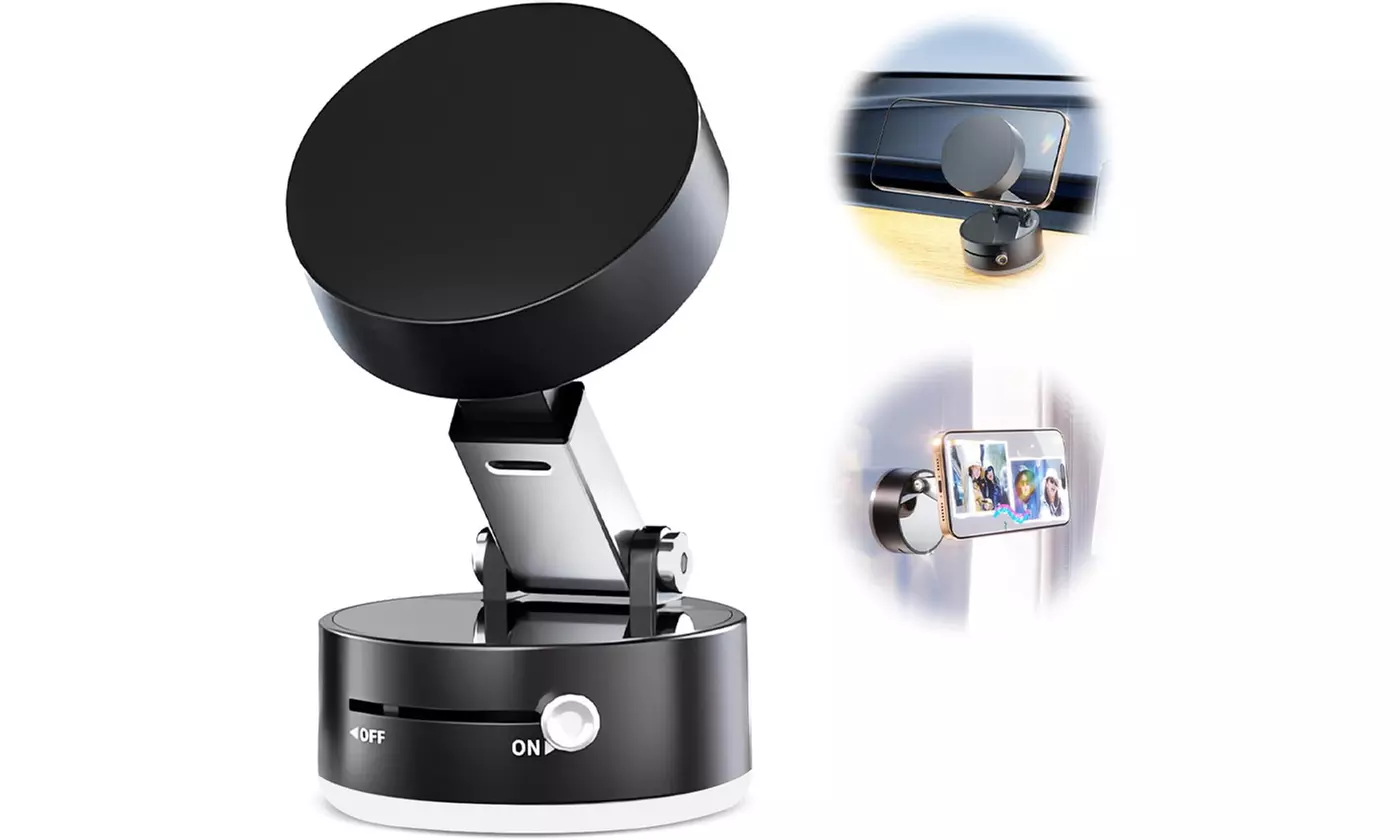 2025 Upgraded Vacuum Magnetic Suction Phone Holder: Foldable and Retractable