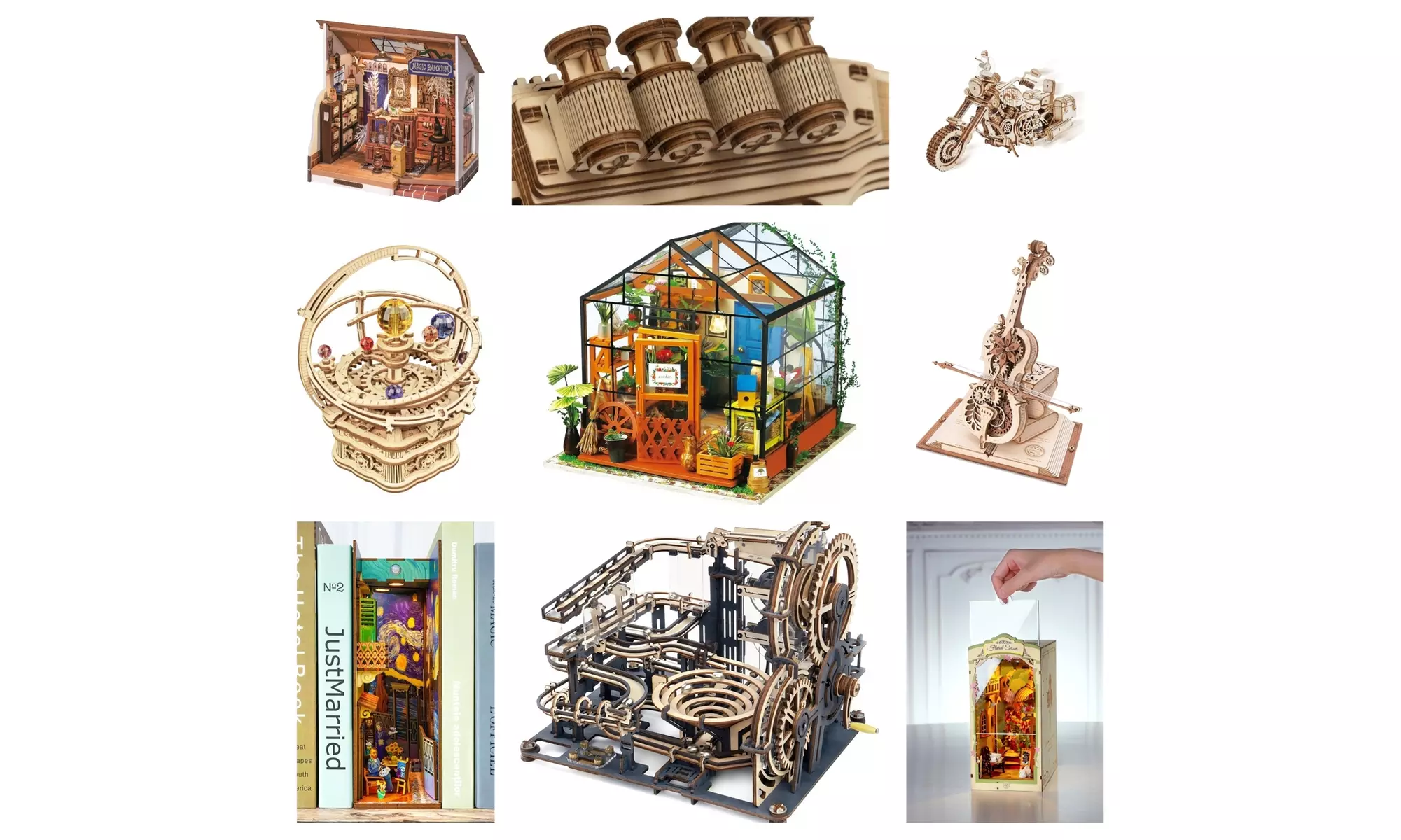 3D DIY House Puzzle Kit - Wood Model with Furniture & Lights up!