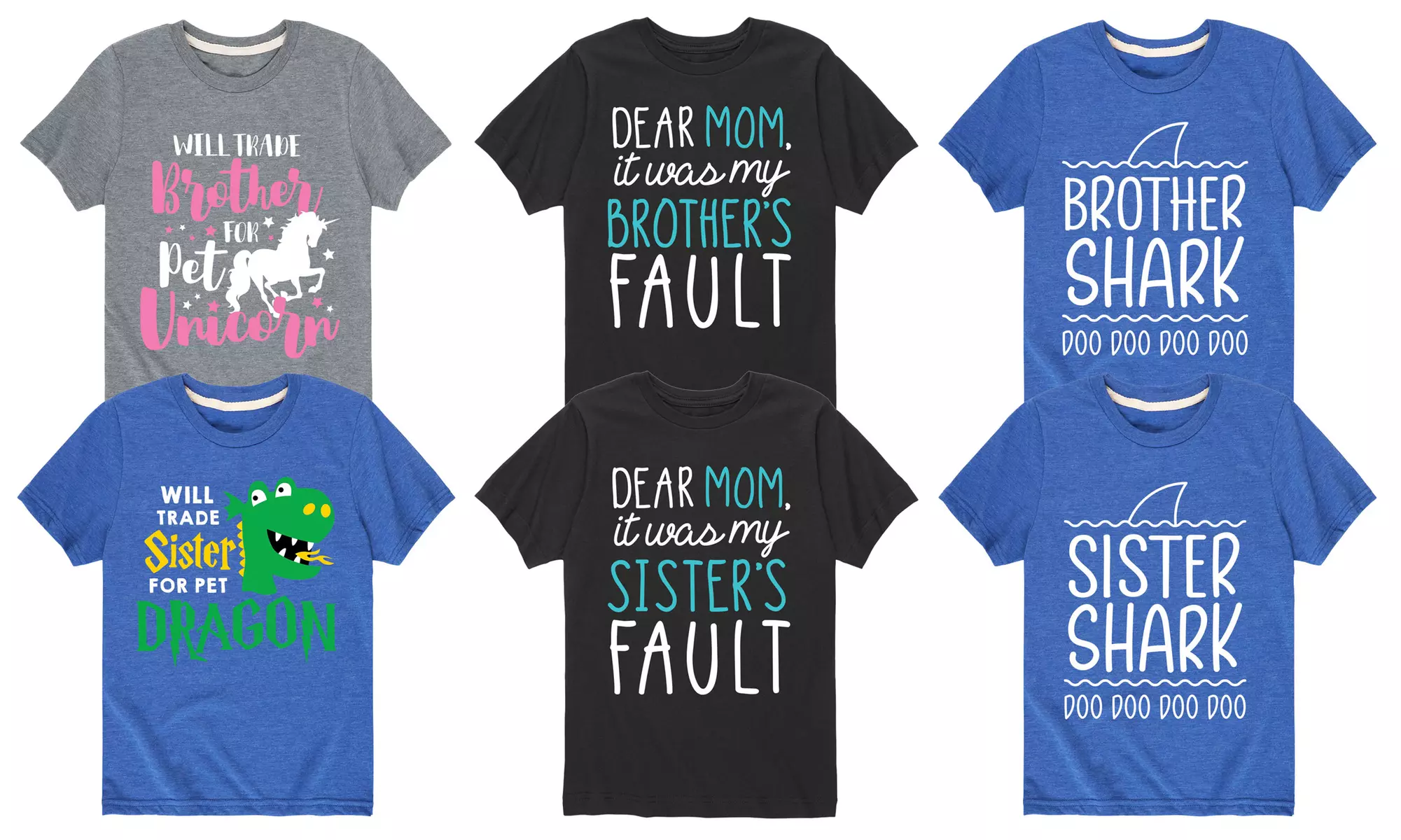 Kids Matching Brother and Sister Tees - Primary Image