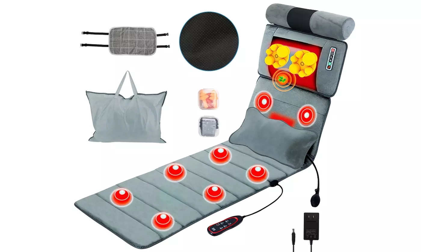 iMounTEK Full Body Electric Massage Mat with Heat Vibration Massage Pad Cushion