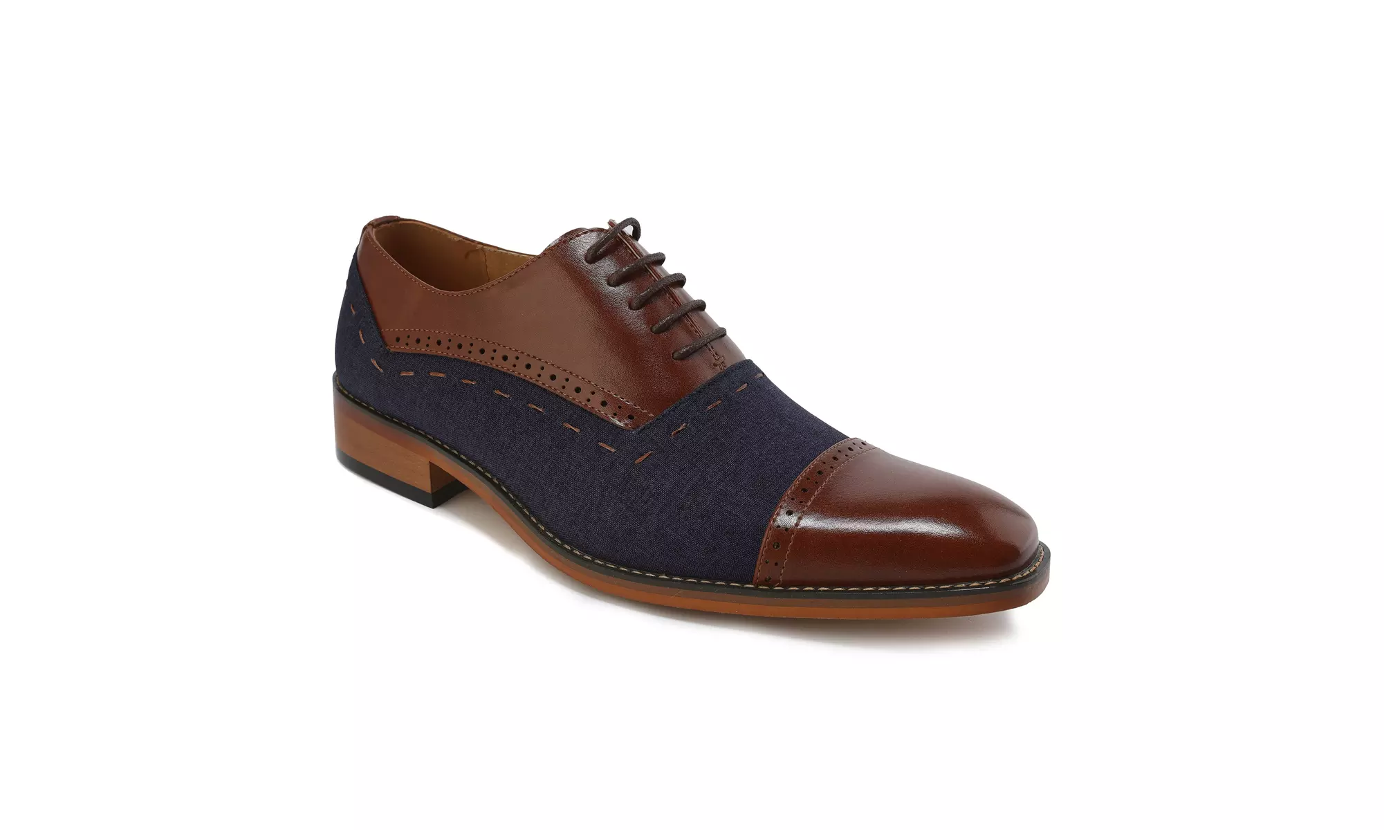 Gino Vitale Lace-Up Cap Toe Oxford