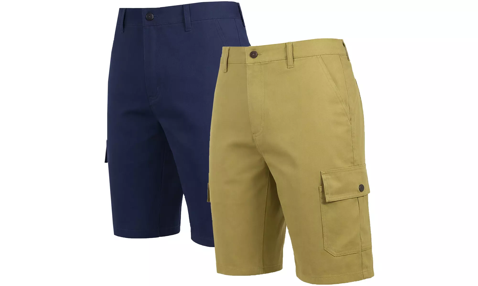 Men's Single and Multi-Pack Cotton Flex Stretch Cargo Shorts (Sizes, 30-40)