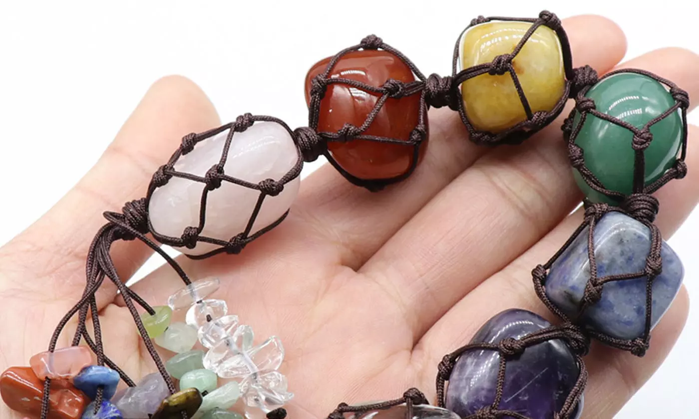 7 Chakra Natural Crystal Gemstone Tassel Hanging Stones Ornaments Car Home Decor