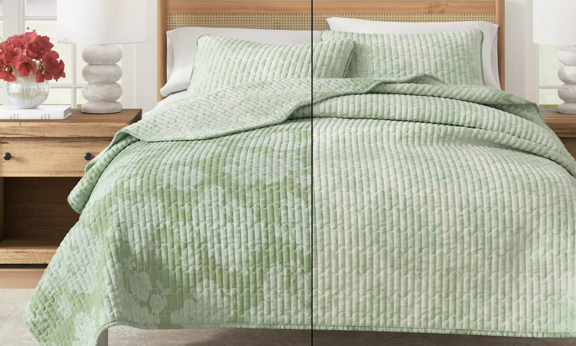Reversible Floral Cotton Quilt Set (2- or 3-Piece)