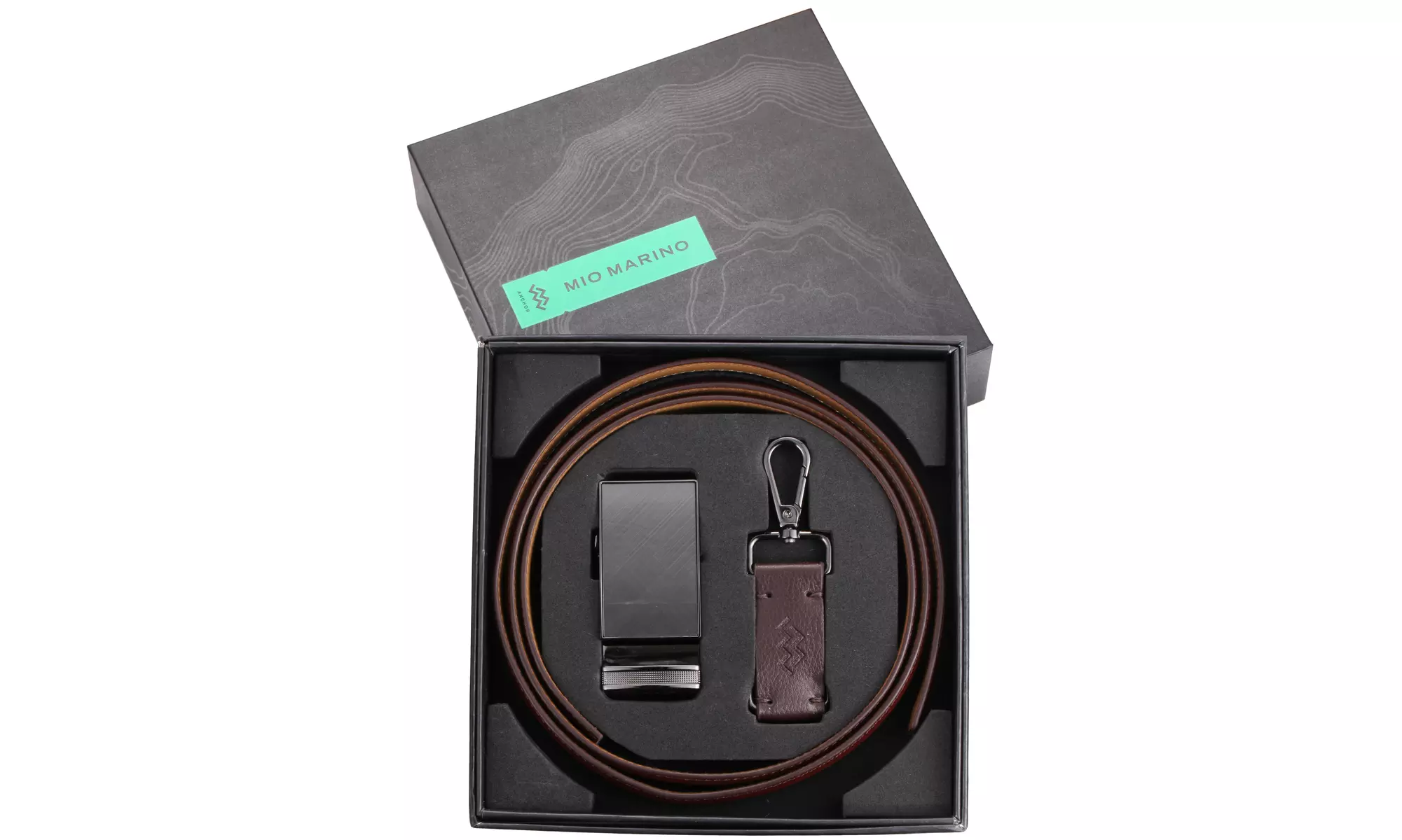 Mio Marino Men Genuine Leather Dress Belt With Automatic Ratchet Buckle