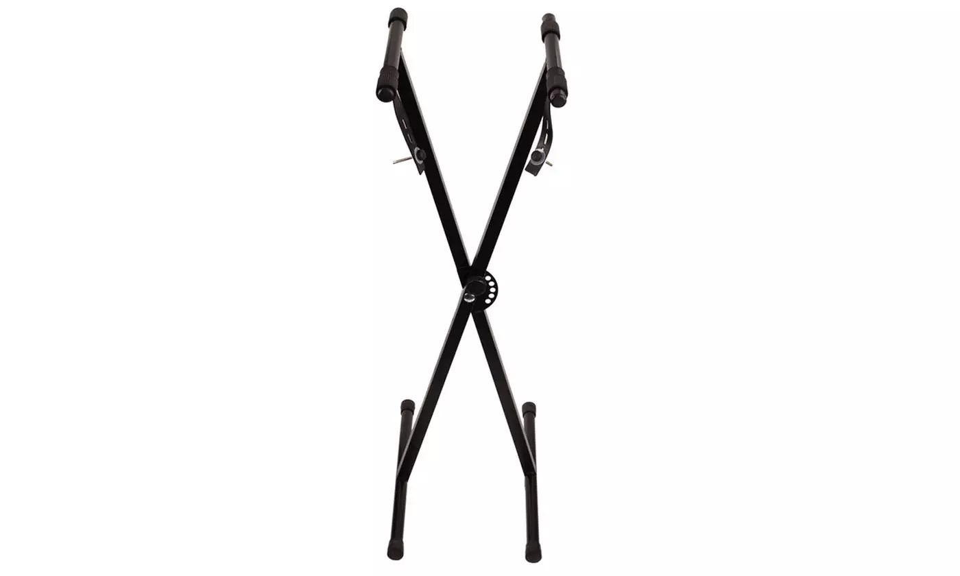 Single-tube X-type Keyboard Stand Black  - Primary Image