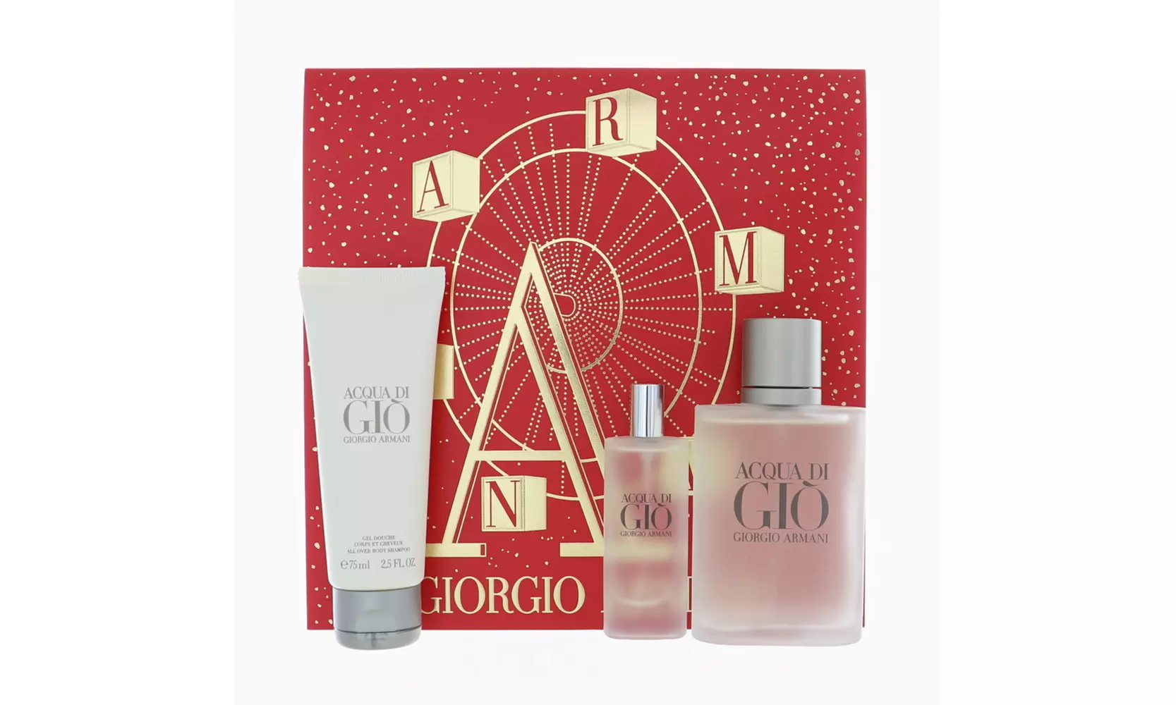 Acqua Di Gio by Giorgio Armani 3 Piece Gift Set - 3.4 oz EDT Spray - Primary Image