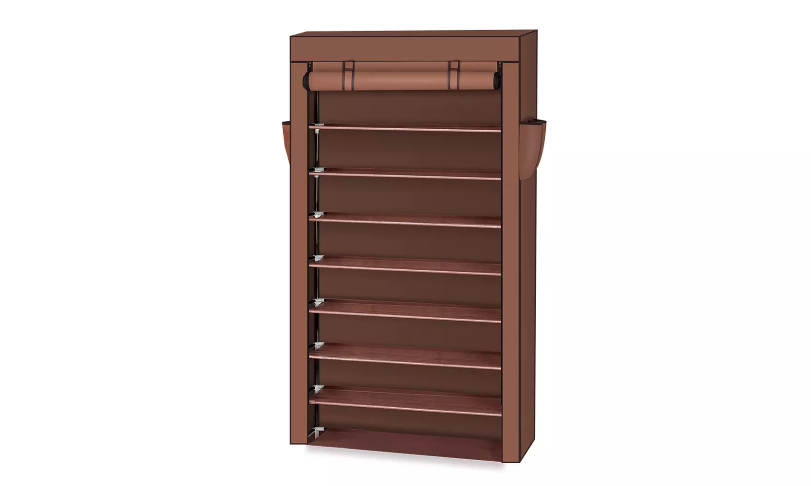 10 Tiers Shoe Rack with Dustproof Cover Closet Shoe Storage Cabinet Organizer  - Primary Image