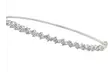 Sparkling Fine Silver Pave Bangle with 2 1/8 cttw Cubic Zirconia - Second Medium