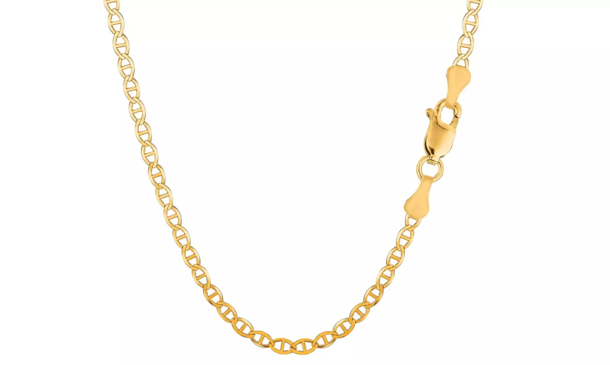 10k Solid Yellow Gold Mariner Link Chain Necklace, 3.5mm - Primary Image