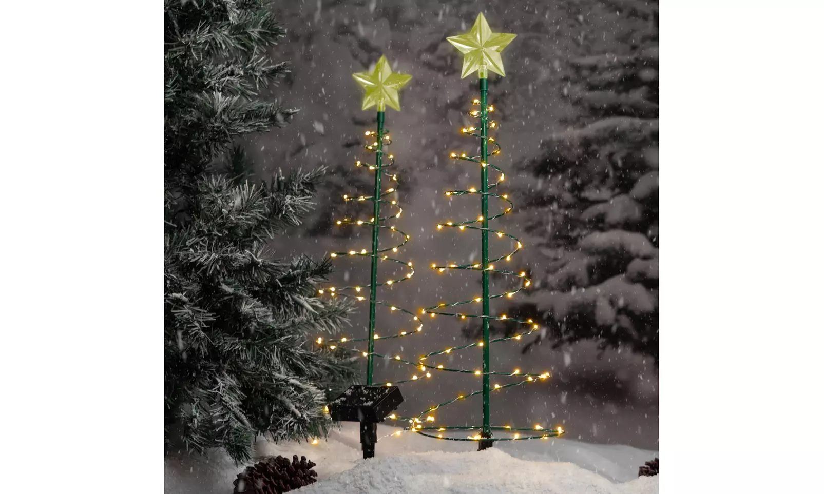 Outdoor LED Christmas Tree Decoration- 2 Colors, 2 Sizes, 1 & 2-Pack