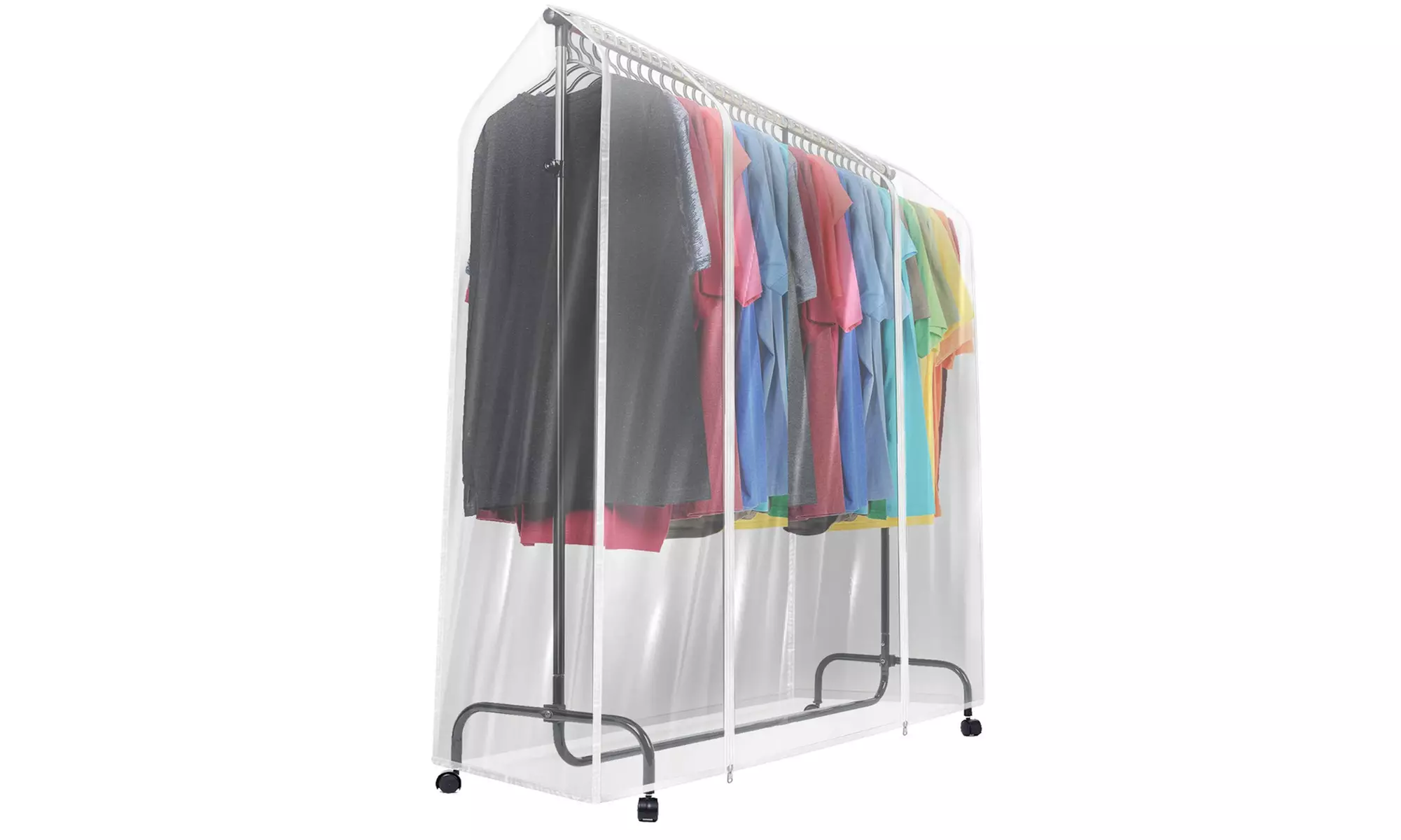 Sorbus Garment Rack Cover - 6 Ft Transparent Clothes Rail Coat Hanger Protector - Primary Image