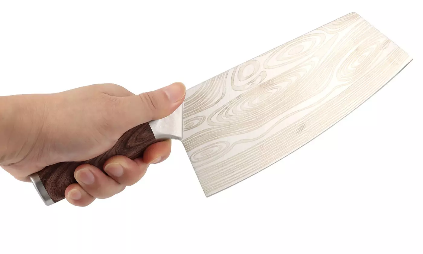 Stainless Steel Chinese Sharp Kitchen Knife with Ergonomic Wooden Handle